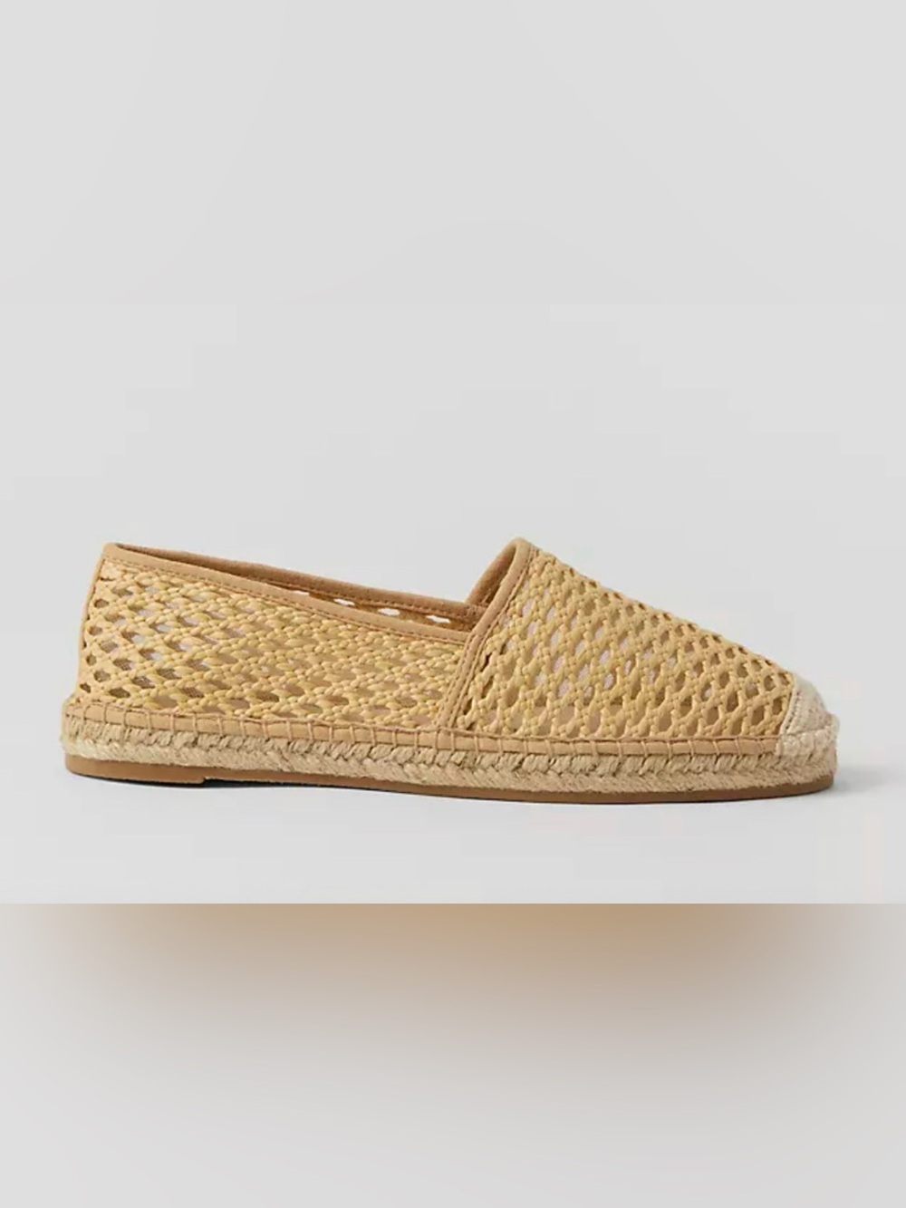 NEW ANN TAYLOR WEEKEND COLLECTION NATURAL ESPADRILLE SLIDE SANDALS SHOES SZ 8.5